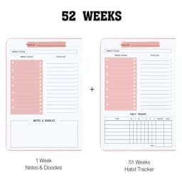 A5 Agenda Planner English Notebook Diary Weekly Planner Goal Habit Schedules Organizer Spanish Notebook School Stationery