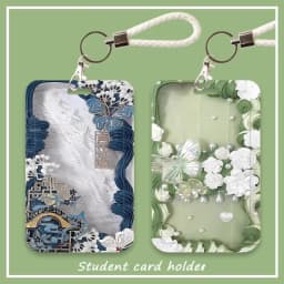 LUCKY-EBINLANDS Credit Card Holders, Plastic Business Card Holder, Cute Badge Holder Student