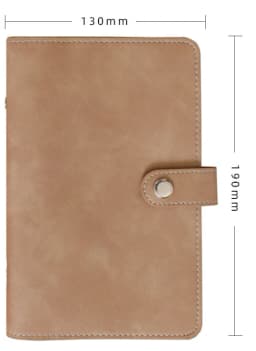 A6 Soft PU Leather Loose Leaf Binder Notebook Cover Gold Ring Diary Agenda Planner Paper Cover School Stationery