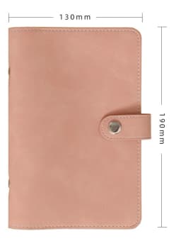 A6 Soft PU Leather Loose Leaf Binder Notebook Cover Gold Ring Diary Agenda Planner Paper Cover School Stationery