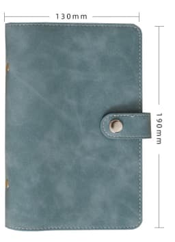 A6 Soft PU Leather Loose Leaf Binder Notebook Cover Gold Ring Diary Agenda Planner Paper Cover School Stationery
