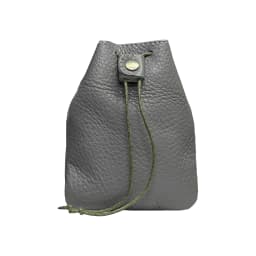 New Cow Leather Women's and Men's Drawstring Change Vintage Coin Bag Headphone Strap Purse Storage Bag For Man And Woman