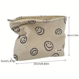 Makeup Bag Large Checkered Cosmetic Bag Capacity Travel Toiletry Bag Cute Makeup Brushes Aesthetic Accessories Storage Bag