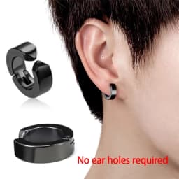 Anime Chainsaw Man Earrings Yoshida Hirofumi Stainless Steel Ear Bone Clip for Women Men Cosplay Jewelry Accessories