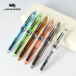 12 Colors JINHAO 992 Fountain Pen Silver Clip Luxury Writing Ink Pens Student Business Office School Supplies Stationery PK 82
