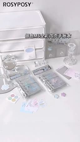MINKYS M5 Pocket Binder Notebook Planner Yearly Daily Weekly Agenda Book Photo Book Kawaii School Stationery