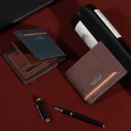Men's Fashion Business Short Wallet With Card Slots Horizontal Soft PU Leather Wallet