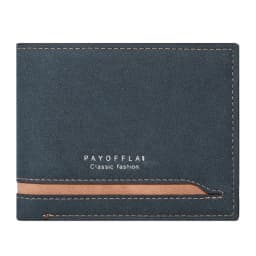 Men's Fashion Business Short Wallet With Card Slots Horizontal Soft PU Leather Wallet