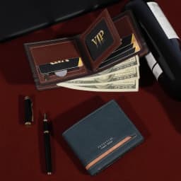 Men's Fashion Business Short Wallet With Card Slots Horizontal Soft PU Leather Wallet