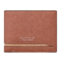 Men's Fashion Business Short Wallet With Card Slots Horizontal Soft PU Leather Wallet