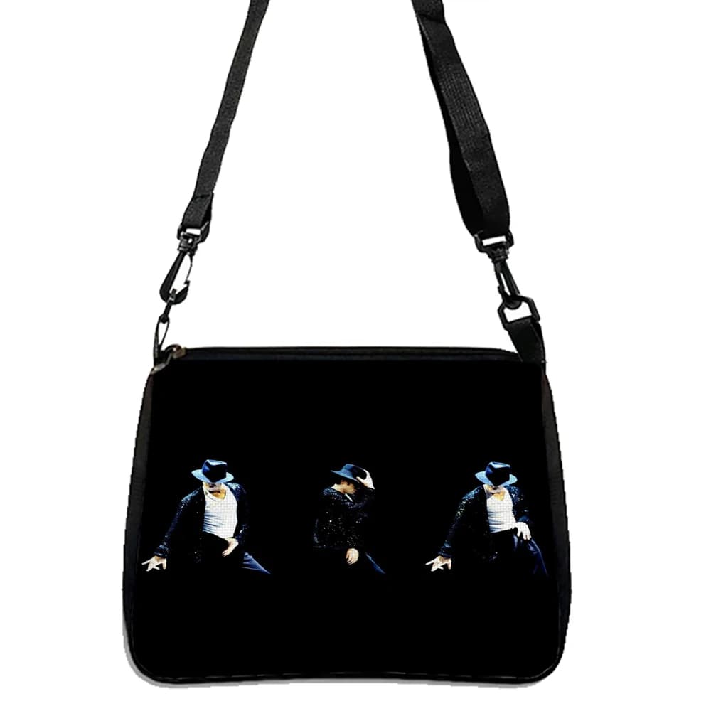 Michael Jackson Cute Cartoon Student Handbag, Large Capacity Shoulder Bag, Reusable For Daily Commuting 5.23