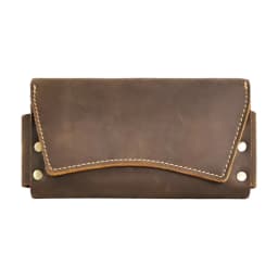 1pcRetro Genuine Leather Men's Waist Bag, Two ways to Wear, with a Leather Clip, Multifunctional Phone Bag, Zero Wallet