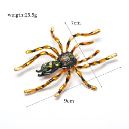 Animal Spider Enamel Brooch Insect Rhinestone Lapel Pin Unisex Clothes Button Metal Jewelry Boyfriend Gifts