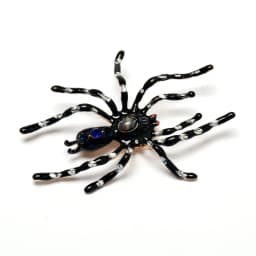 Animal Spider Enamel Brooch Insect Rhinestone Lapel Pin Unisex Clothes Button Metal Jewelry Boyfriend Gifts
