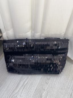 Women Silver Evening Clutch Bag Luxury Designer Shining Sequins Party Wedding Purse Fashion Trends Handbag Black Metal Wallet