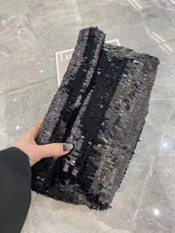 Women Silver Evening Clutch Bag Luxury Designer Shining Sequins Party Wedding Purse Fashion Trends Handbag Black Metal Wallet