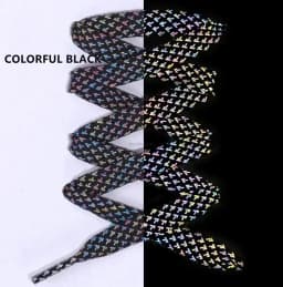 3M Reflective Flat Shoelaces for Sneakers Colorful Reflective Shoe Laces Luminous Shoelace 100/120/140/160CM Shoestrings 1 Pair