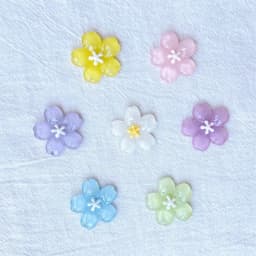 Cartoon Cherry Blossom 3D Resin Shoe Buckle Hole Charms Colorful Flower Shoe Decorations DIY Accessories for Kids' Shoes