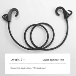 with The Hook Bungee Cord Durable 1m Black Trolley Strap Luggage Cart Strap Luggage Cart Bike