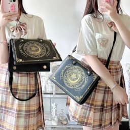Y2K Magic Book Lolita Ita Bag Gothic Shoulder Bag Girls Transparent Pocket Cute Crossbody Handbags Women's Mini Backpacks Purse