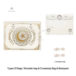 Y2K Magic Book Lolita Ita Bag Gothic Shoulder Bag Girls Transparent Pocket Cute Crossbody Handbags Women's Mini Backpacks Purse