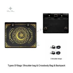 Y2K Magic Book Lolita Ita Bag Gothic Shoulder Bag Girls Transparent Pocket Cute Crossbody Handbags Women's Mini Backpacks Purse