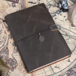New Notebook 100% Genuine Leather Diary Handmade Vintage Cowhide Sketchbook Notepad TN Traveler Portable Notebook Cove