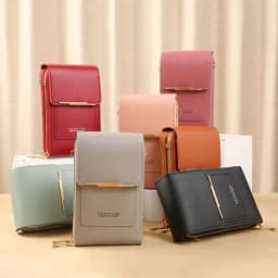 RFID Anti Theft Leather Bag Touch Screen Phone Purse Crossbody Bags Women Travel Smartphone Handbag