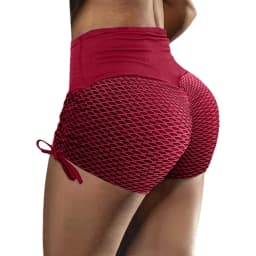 2024 European and American Amazon Spring/Summer New Elastic Jacquard Pants Spliced Slim Fit Yoga Sports Bottom Shorts for Women