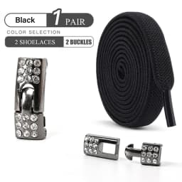 No Tie Shoe Laces Diamond Buckle Elastic Laces Shoelaces Sneaker Kids Adult Shoelace Suitable For Sports Casual Shoes Boots