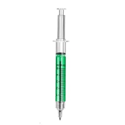 24Pcs Novelty Lifelike Syringe Pen Peculiar Shape Cute Stationery Ballpoint Pens Bullet 5mm Children Gift Prizes Ballpen
