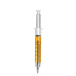 24Pcs Novelty Lifelike Syringe Pen Peculiar Shape Cute Stationery Ballpoint Pens Bullet 5mm Children Gift Prizes Ballpen
