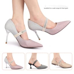 1 Pair Diamond Anti-Drop Heel Straps Portable Fixed Shoelaces,7 Colors Elastic Harness Shoelaces