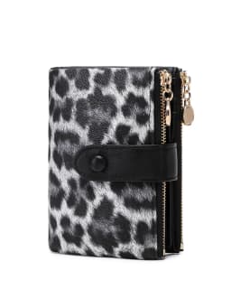 Minimalist Women's Wallet Short Three Layer Large Capacity Double Zipper Card Holder ID Card Credit Bank Card Holder Money Bag