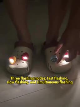 2pcs Shoe Lights PVC LED Headlight Shoe Charms Accessories for Night Rides, Walk & Dog Walks Outdoor Activities,3 Lighting Modes