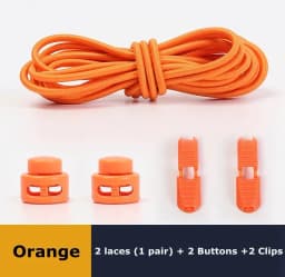 No Tie Shoe Laces Suitable for All Shoes Round Spring Lock Elastic Shoelaces Quick Wear in 1 Second Hiking Sports Lazy Shoelace