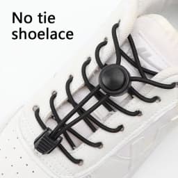 No Tie Shoe Laces Suitable for All Shoes Round Spring Lock Elastic Shoelaces Quick Wear in 1 Second Hiking Sports Lazy Shoelace