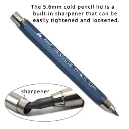 Sketch up 5.6mm Mechanical Graphite Pencil Clutch with Built Sharpener for Woodworking Architect Art Painter Drawing Drafting