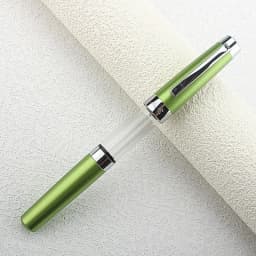 Press Type Ink Suction 3024 Fountain Pen EF Nib Olive Green Transparent Barrel for Calligraphy Signature A7555
