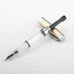Press Type Ink Suction 3024 Fountain Pen EF Nib Olive Green Transparent Barrel for Calligraphy Signature A7555