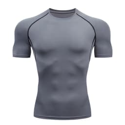 Men Compression Running T Shirt Fitness Tight Short Sleeve Tshirt Training Jogging Shirts Gym Sportswear Quick Dry Rashgard