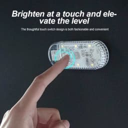 LED Car Mini Touch Light USB Charging Portable Auto Roof Ceiling Reading Night Lamp Wireless Car Decoration Ambinet Light