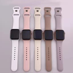 Silicone Strap for Apple Watch Bands 40mm 44mm 46mm 45mm 49mm Correa Bracelet iWatch Series Ultra 4 3 2 7 8 9 SE 10 11 12 Band