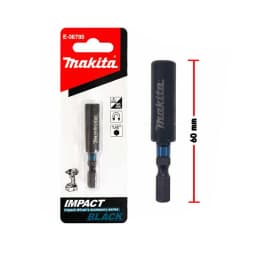 Makita E-08785 Impact Magnetic Extension Bit Holder Black 60MM/1/4" Hexagon Rust Resistant Durable Tool Accessories