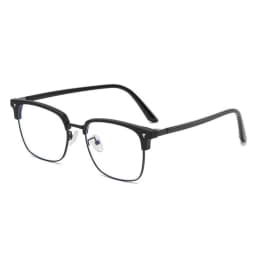 Photochromic Anti Radiation Blue Light Eyeglasses Square Metal Frame Computer Glasses for Women Men Replaceable Lens