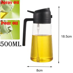 2in1 500ml Plastic Kitchen Oil Sprayer Spray Oil Olive Spray Bottle for Oil Dispenser BBQ Baking Roasting Picnic Kitchen Tool