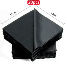 1/20/100/300 pcs/lot Black Microfiber Sunglasses Eyeglasses Cleaning Cloth 13*13cm Glasses Eyewear Clean Lens Cloth Accessories