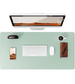 Large Mouse Pad,Office Desk Mat, Leather Desk Pad Protector, Non-Slip PU Leather Desk Blotter, Laptop Desk Pad