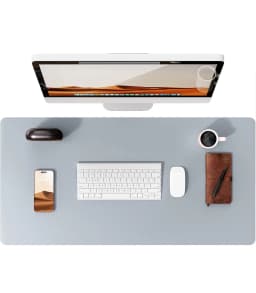 Large Mouse Pad,Office Desk Mat, Leather Desk Pad Protector, Non-Slip PU Leather Desk Blotter, Laptop Desk Pad