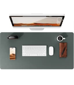 Large Mouse Pad,Office Desk Mat, Leather Desk Pad Protector, Non-Slip PU Leather Desk Blotter, Laptop Desk Pad